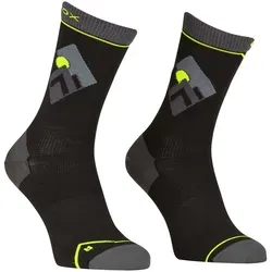 Ortovox Men's Alpine Light Comp Mid Socks - Socken black raven 45/47 - Sportsocken mit leichter Kompression für maximalen Komfort beim Bergsteigen und Klettern, schützen die Muskulatur vor Ermüdung und bieten optimale Atmungsaktivität.