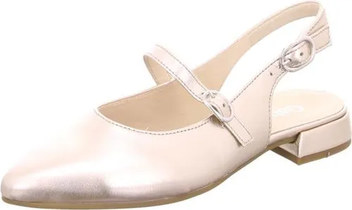 Gabor Satin Metallic Puder Damen Slingpumps – Eleganter Halt in Metallic-Optik - Pumps – Trendige Slingpumps aus hochwertigem Lammnappa mit verstellbarem Riemen für perfekten Halt und 20 mm Absatzhöhe.
