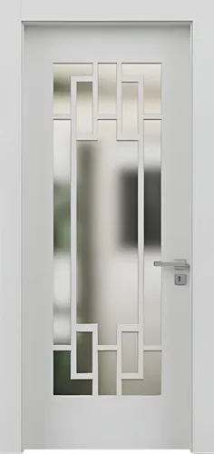 Weiße Kompletttür MCK-510 – Stilvolle Innentür für jedes Zuhause - Moderne Kompletttür mit elegantem Milchglas-Design, ideal für Arbeitszimmer, Küche oder Wohnzimmer. Maße: 90 x 190 cm, mit 2 Jahren Herstellergarantie. Perfekt für individuelle Raumgestaltungen.