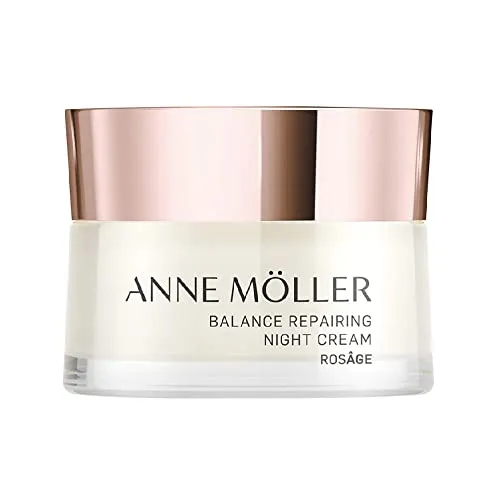 Anne Möller Rosâge Balance Repairing Night Cream 50ml - Nachtpflege für anspruchsvolle Frauen ab 30, mit Repair-Komplex für intensive Regeneration und Faltenreduzierung. Spendiert langanhaltende Feuchtigkeit und stärkt die Hautbarriere.