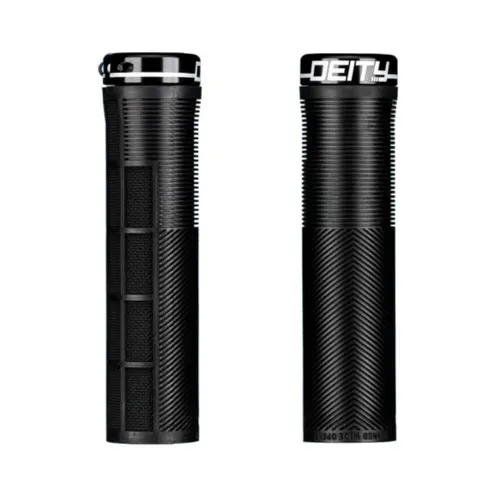 Deity Knuckleduster Lenkergriffe Schwarz - Robuste Lenkergriffe für Fahrradlenker, bieten optimalen Grip und Komfort für jede Fahrt.