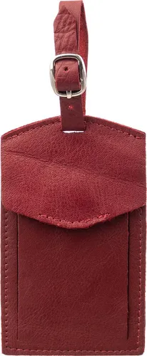 Prato E02 Luggage Tag Kofferanhänger Adressanhänger Leder schwarz