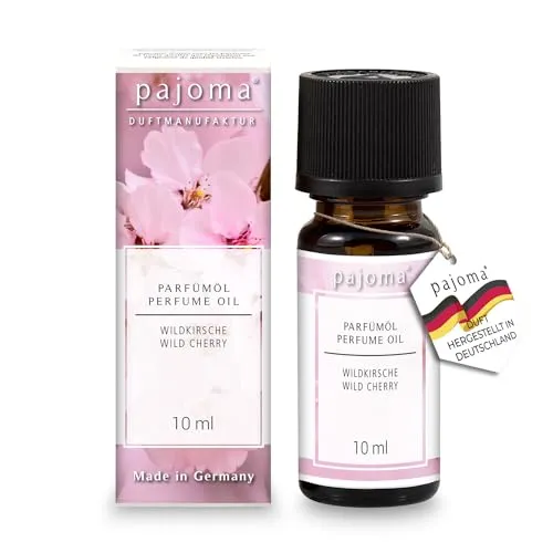pajoma® Duftöl 10 ml, Wildkirsche | feinste Parfümöle für Aromatherapie, Duftlampe, Aroma Diffuser, Massage, Naturkosmetik | Premium Qualität