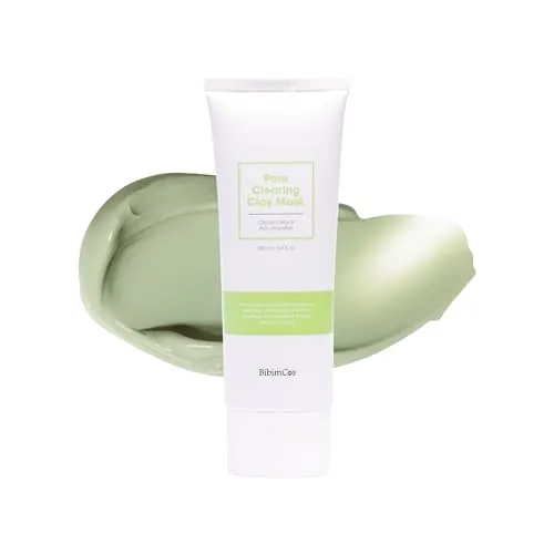 BibimCos Pore Cleansing Clay Mask Korean Skincare, Tiefenreinigung, Talgkontrolle, Feuchtigkeitsspendende Formel für Alle Hauttypen, Vegan, 100ml