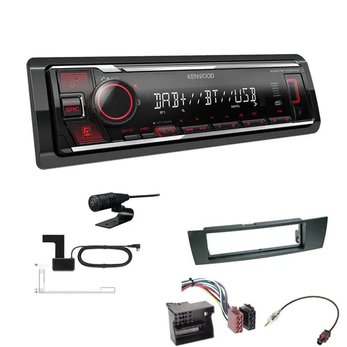 Kenwood KMM-BT408 DAB+ 1-DIN Auto Radio Bluetooth für BMW 1er 2004-2007 schwarz