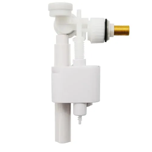 Mendorio Seitlicher Spülkasten Füllventil, G3/8 Universelles Schwimmerventil, Höhenverstellbarer Schwimmer, Messinganschluss und Abnehmbarer Filter – WC Spülkasten Ersatzteile