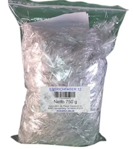 FASER für 0,75 m3 Beton, Estrich /750 g - verhindert Schwindrisse
