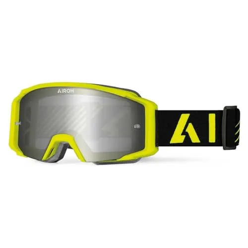 AIROH GOGGLE BLAST XR1 YELLOW MATT - Sportbrillen mit flexiblem Rahmen für sicheren Sitz, Anti-Fog-Beschichtung und hoher Atmungsaktivität – perfekt für Sportler, die Komfort und Sichtbarkeit schätzen.