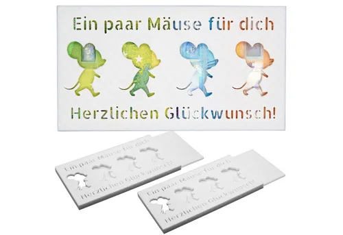 TSB Werk Geschenkpapier 2x Geldgeschenk Geburtstagskarte Geld Geschenkidee, Geburtstag, Geldscheingeschenk