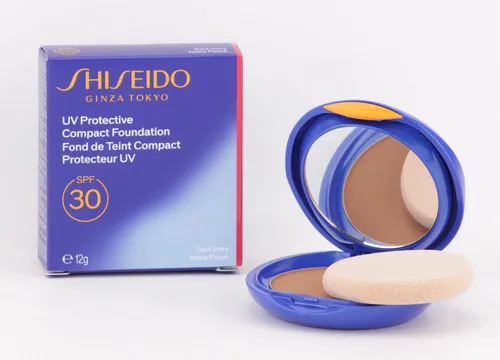 Shiseido Sun UV Protective Compact Foundation SPF 30 - Dark Ivory - Foundation mit Lichtschutzfaktor 30, bietet optimalen UV-Schutz und sorgt für ein makelloses Finish, ideal für sonnige Tage.