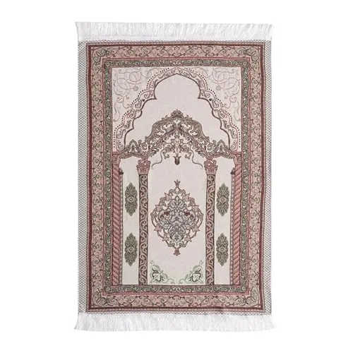 Risipu Muslimischer Gebetsteppich, tragbare Gebetsteppiche für Betende Männer, Frauen und Kinder, Gebetsset, Gebetsteppiche Islam, Eid Ramadan Geschenk, weich und luxuriös (S361)
