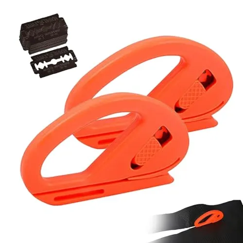 Stück Geschenkpapier Schneider mit 10 Ersatzklingen,Wrapping Paper Cutter,Gift Wrap Cutter,Geschenkpapierschneider Papier Rollen,Papierschneider Geburtstag Kinder für Weihnachten,Halloween (Orange) 2