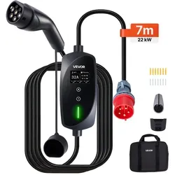 VEVOR Mobile Wallbox 22 kW Typ 2 Ladestation für Elektrofahrzeuge