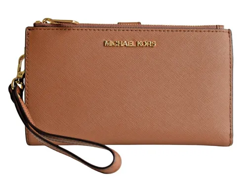 Michael Kors Geldbörse Portemonnaie JET SET TRAVEL LG DOUBLE ZIPWRISTLET luggage