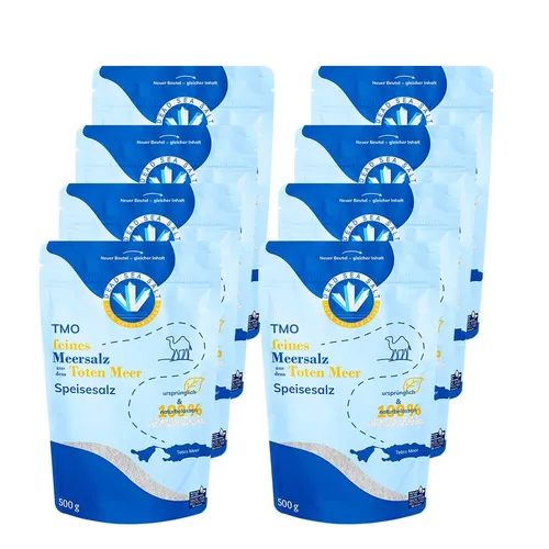 8x Natursalz vom Toten Meer 4 kg (4,20 EUR/kg)