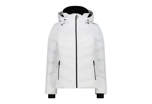 CMP Damen Skijacke Woman Fix Hood Jacket 33W0376 - Funktionsjacke mit nahtloser Konstruktion, wasserabweisend und atmungsaktiv. Ideal für Ski- und Outdoor-Aktivitäten, ausgestattet mit Schneefang und verstellbarer Kapuze.