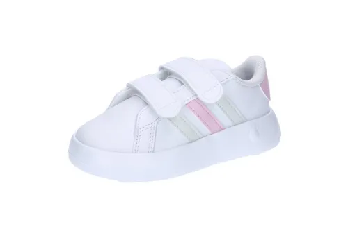 adidas Kinderschuhe GRAND COURT 2.0 CF I in Weiss, Größe 21 - Babyschuhe in Weiß, ideal für kleine Schritte. Hergestellt aus mindestens 20 % recyceltem Material für einen nachhaltigen Fußabdruck.