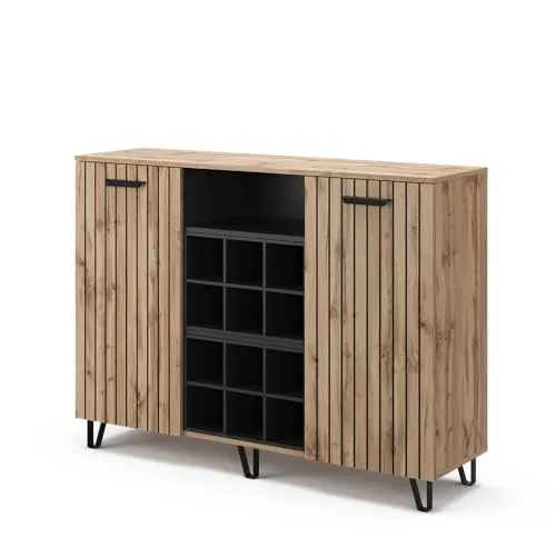 Vicco Sideboard Amber Eiche Wotan 134 x 100 cm in braun von Vicco