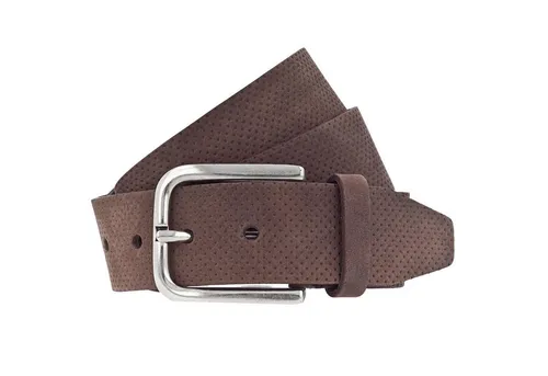 Vanzetti Ledergürtel mit Dornschließe 100 cm - Hochwertiger Herren-Ledergürtel in dunkelbraun mit 4 cm Breite, ideal für stilvolle Outfits und langlebigen Tragekomfort.