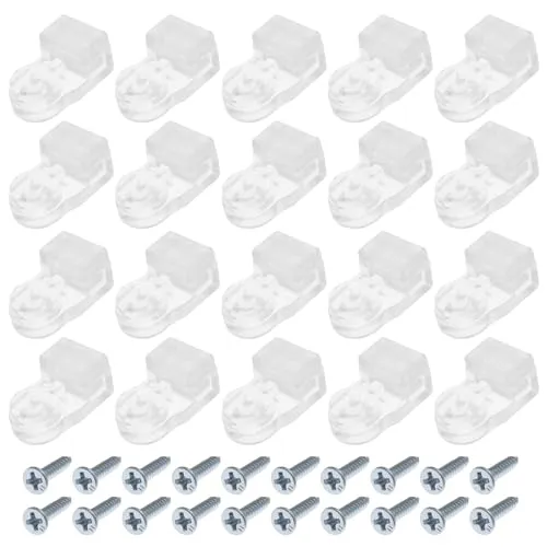 The Lord of the Tools 20 Stück transparente Glashalter-Clips für ca. 3–4 mm dickes Glas mit 3,5 x 16 mm Schrauben