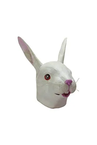 Carnival Toys 964 - Maske Hase, Latex, weiß