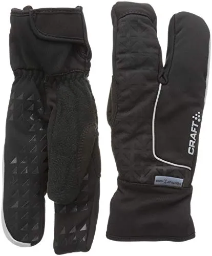 Craft ADV Subz Siberian Split Finger Glove black (999000) 10 - Radhandschuhe Herren & Unisex, wind- und wasserdicht mit Fleece-Futter für optimale Wärme und Komfort bei kaltem Wetter.