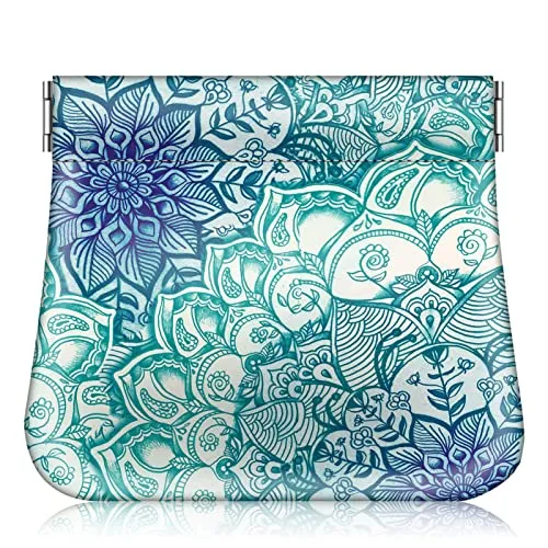 Fintie Portemonnaie Damen Klein, Premium Kunstleder Geldbörse Geldbörse Geldbeutel Portemonnaie Klein Coin Purse Münzgeldbörse Münzbeutel Schlüsseletui für Damen, Smaragdblau