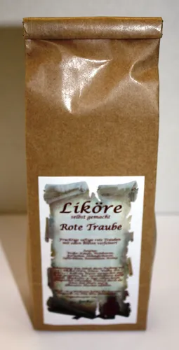Rote Traube Likör Ansatz 180 g fruchtig selber machen 1kg/27,22€ Tee-Meyer g1