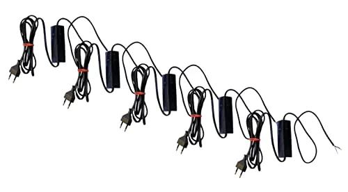 Relco Schnurdimmer mit Zuleitung, 60-160 W, stufenlos, Kabeldimmer, Drehdimmer (5, braun)