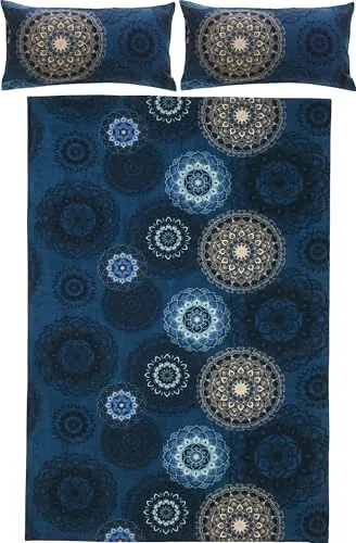 Erwin Müller Bettwäsche Mandala, Flanell in blau von Erwin Müller