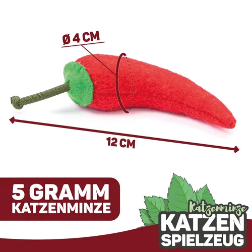 CanadianCat Company | Katzenspielzeug mit Katzenminze | Chilli mit Catnip