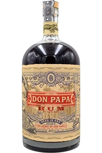 Don Papa Rum 4,5l Großflasche - Rum in einer großzügigen 4,5l Flasche, ideal für Feiern und besondere Anlässe, mit einem unverwechselbaren Geschmack von Vanille und Trockenfrüchten.