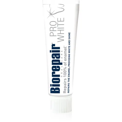 Biorepair Pro White Zahnpasta 75 ml - Zahnpasta für natürlich weiße Zähne, entfernt sanft Verfärbungen und sorgt für ein strahlendes Lächeln ohne Fluor. Ideal für die tägliche Pflege.
