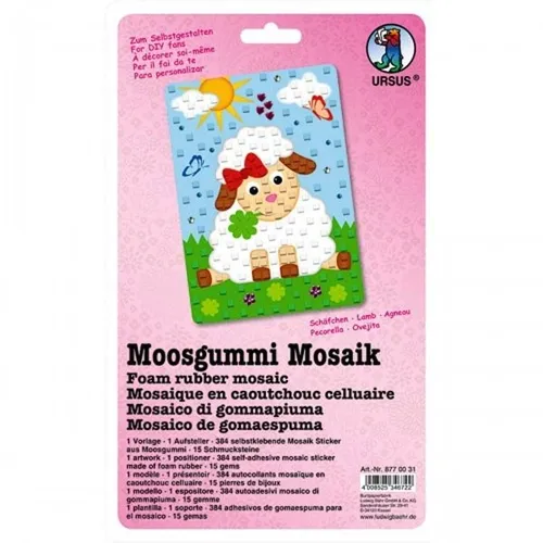 Moosgummi Mosaik Schäfchen Bastelset