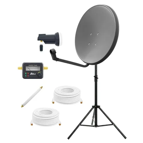 60cm Camping Sat Anlage Komplettset mit Stativ und LNB
