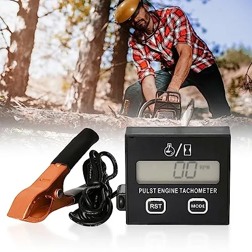 Induktiver Digitaler Drehzahlmesser mit Urenzähler für 2-Takt-Kettenräder, Rasenmäher und Motorräder