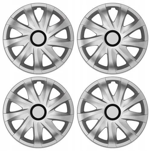 Universal Radkappen 14 Zoll Silber 4er Set NRM Kando - Radkappen & Stahlfelgenringe, einfache Installation ohne Werkzeuge, splitterfest und bruchfest – ideal für eine stilvolle Fahrzeuggestaltung.