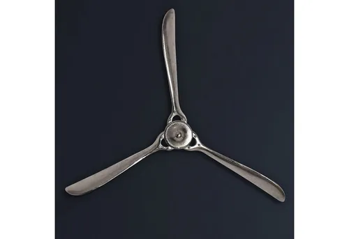 FineBuy Deko Propeller 85x85 cm - Wandskulpturen aus Aluminium, elegantes Design mit nostalgischem Flair – ideal für einen industriellen Look in deinem Zuhause.