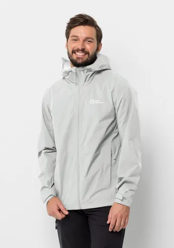 Funktionsjacke JACK WOLFSKIN ELSBERG 2.5L JKT M - Herren Funktionsjacke in XXL, grau - 100% recyceltes Material, winddicht und wasserdicht, ideal für aktive Outdoor-Abenteuer.