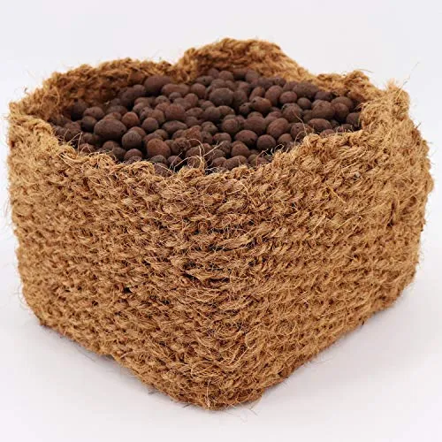 Aquagart Kokos Pflanzkorb 25cm x 25cm x 20cm für Teichpflanzen I Teichkorb - geeignet für Wasser Ufer & Böschung I für einen natürlichen Gartenteich ohne Kunststoff I Wasserpflanzen-Korb