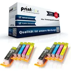 10x Kompatible Tintenpatronen für Canon PixmaTR7500Series PixmaTR7500 PixmaTR8500Series PixmaTR8550 PGI 580 CLI 581 Pigment Schwarz Schwarz Blau R...
