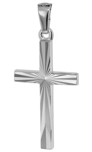 trendor Kreuz-Anhänger 22 mm aus Weißgold 585 – Eleganter Schmuck für Damen und Herren - Hochwertiger Kreuz-Anhänger aus 585 Weißgold (14 Karat), zeitlos elegant und langlebig. Ideal als Geschenk für besondere Anlässe, in schöner Geschenk-Box.