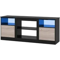 COSTWAY TV-Schrank mit LED-Lichtern für 65