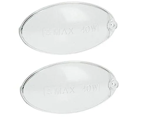 GC GLOBALCOMMERCE Faber Ariston Deckenleuchte, Glas, Dunstabzugshaube, Maße: 100 x 54 mm, oval, anpassbar, 2 Stück