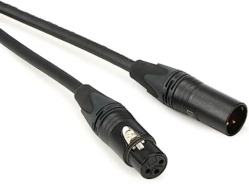 Hosa CMK-005AU, Edge Microphone Cable, Neutrik XLR3F to XLR3M, 5 ft
