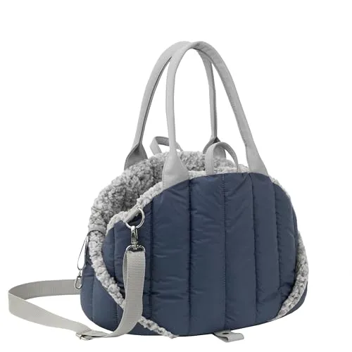 Hundetasche, Tragetuch, Tragetasche, Haustier, Transporttasche, Höhenverstellbar, Hundezubehör, Transportbox, Reise, 38x24x28 cm, Marineblau