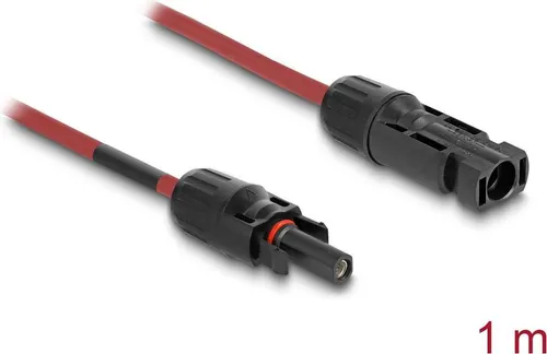 Delock DL4 Solar Kabel 6 mm Stecker zu Buchse 1 m rot