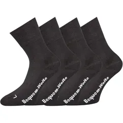 FussFreunde Diabetikersocken 4 Paar extra breite/weite Gesundheitssocken mit Polstersohle 39-42