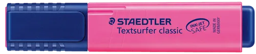 STAEDTLER Textsurfer classic 364 rosa Textmarker - Waschbar und wiederaufladbar, ideal für präzise Markierungen und Notizen