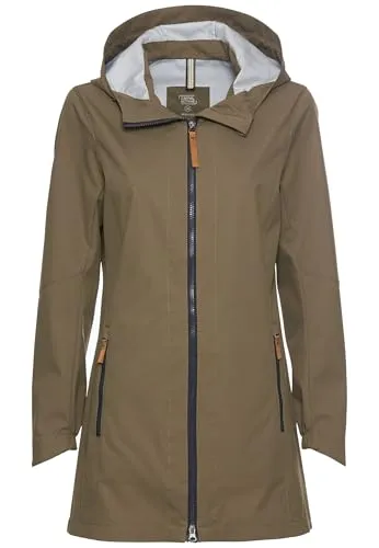 camel active Damen Softshell Jacke aus recyceltem Polyester Dunkelgrün - Funktionsjacke aus wasserabweisendem Material mit verstellbarem Saum für perfekte Passform, ideal für aktive Frauen, die Wert auf Nachhaltigkeit legen.